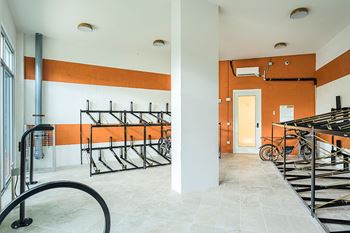 Bike storage and repair area